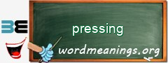 WordMeaning blackboard for pressing